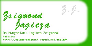 zsigmond jagicza business card